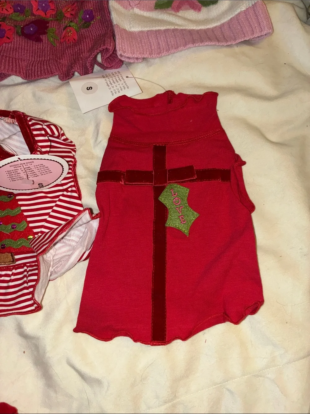 Six Lulu pink size small sweater/holiday dresses - Picture 3 of 7